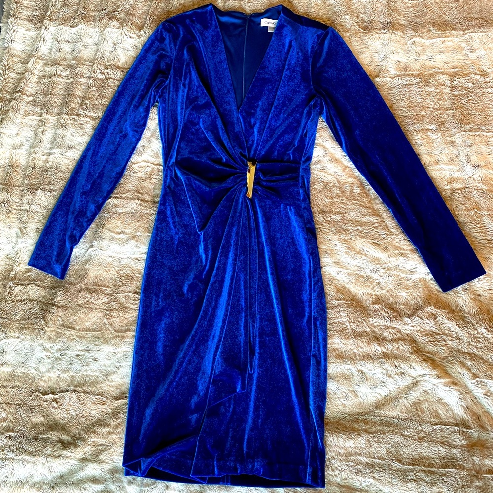 💙✨Calvin Klein Long Sleeve Velour Dress✨💙